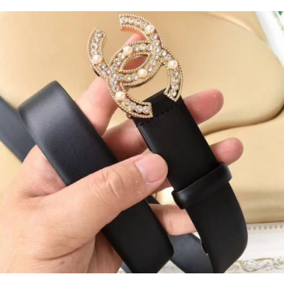 Chanel logo leather strip
